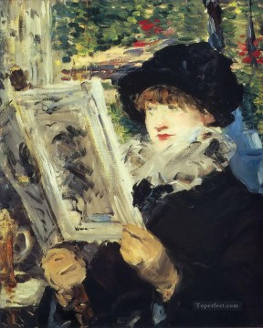 エドゥアール・マネ Painting - エドゥアール・マネを読む女性